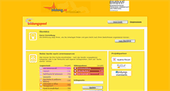 Desktop Screenshot of bildungspool.bildung.at